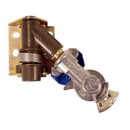 Phillips Gladhand, Service, Air Brake, Swinger, 45 Deg, Blue, 3/8 Female Pipe Thread, Bottom 12-4506